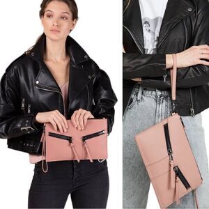 BOTKIER Trigger Clutch Purse Leather Rose